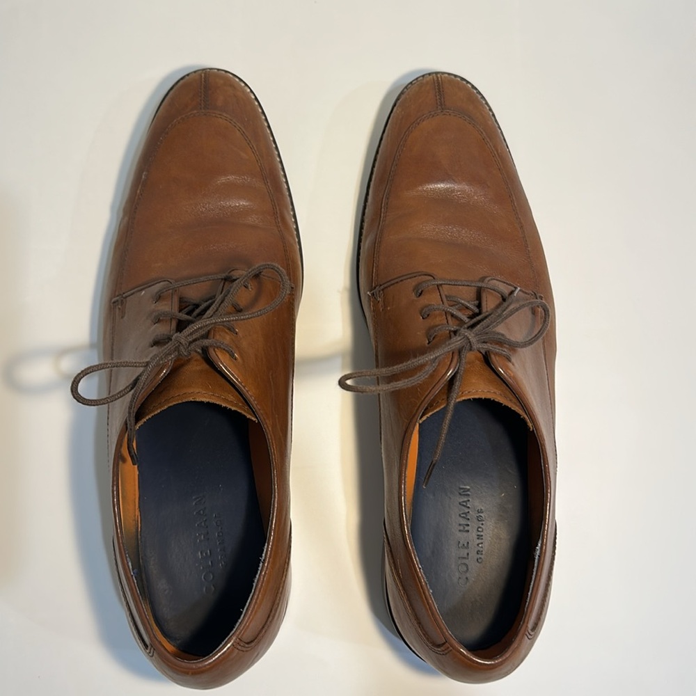 Cole Haan Grand OS C11629 Brown Leather Men’s Dress Shoes 11.5 - Picture 2 of 6